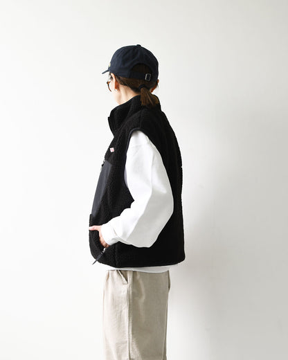 DANTON [ダントン] W Light Boa Stand Collar Vest [DT-A0805LBA] ライトボア スタンドカラーベスト・ボアベスト・ベスト・スタンドカラー・ライトボア・LADY'S [2026AW]
