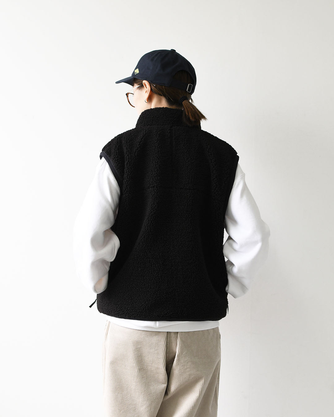 DANTON [ダントン] W Light Boa Stand Collar Vest [DT-A0805LBA] ライトボア スタンドカラーベスト・ボアベスト・ベスト・スタンドカラー・ライトボア・LADY'S [2026AW]