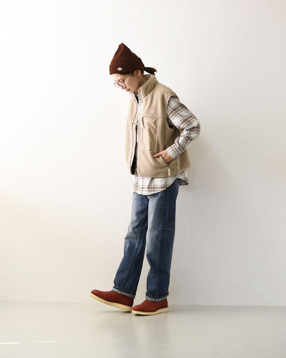 DANTON [ダントン] W Light Boa Stand Collar Vest [DT-A0805LBA] ライトボア スタンドカラーベスト・ボアベスト・ベスト・スタンドカラー・ライトボア・LADY'S [2026AW]