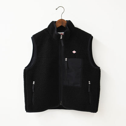 DANTON [ダントン] W Light Boa Stand Collar Vest [DT-A0805LBA] ライトボア スタンドカラーベスト・ボアベスト・ベスト・スタンドカラー・ライトボア・LADY'S [2026AW]