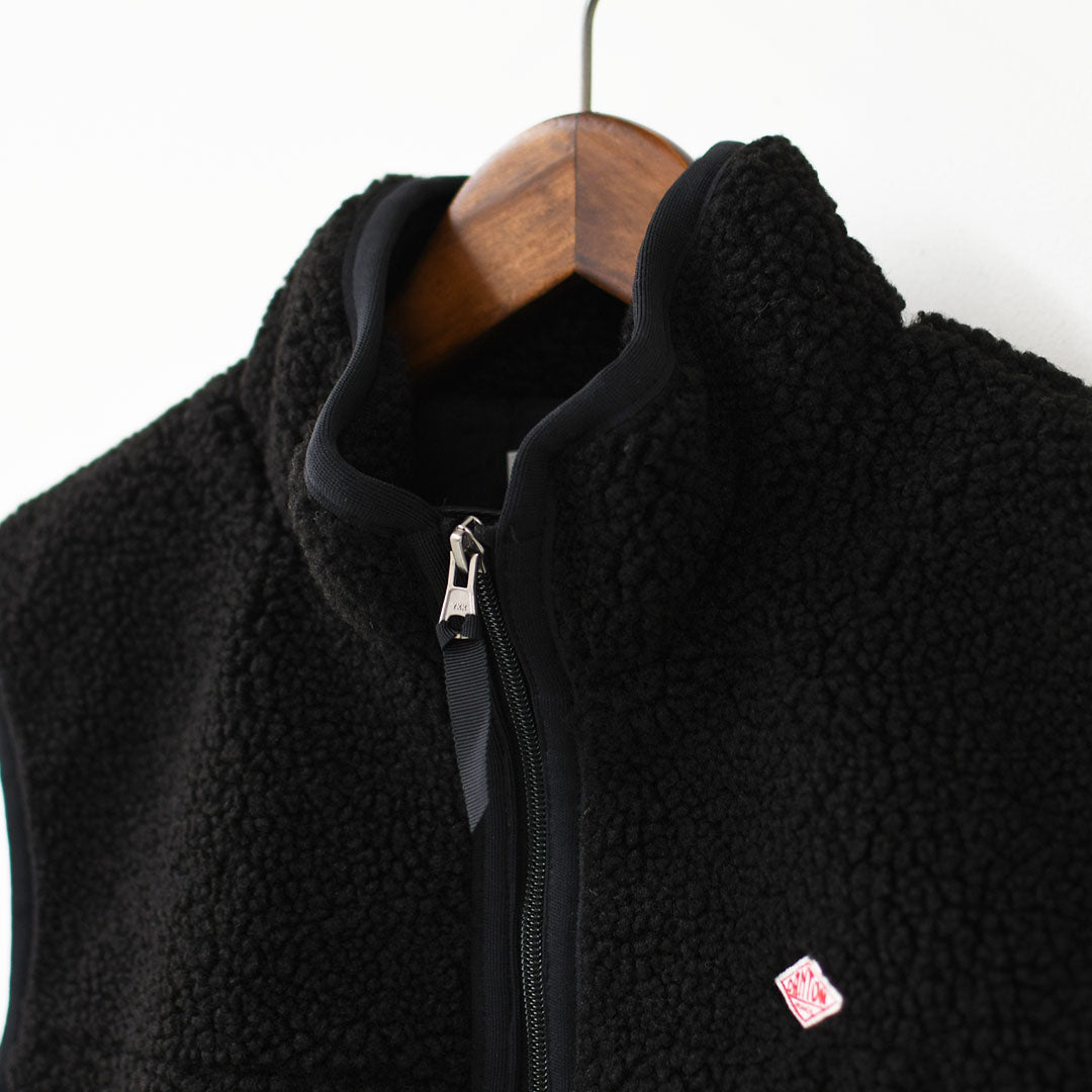 DANTON [ダントン] W Light Boa Stand Collar Vest [DT-A0805LBA] ライトボア スタンドカラーベスト・ボアベスト・ベスト・スタンドカラー・ライトボア・LADY'S [2026AW]