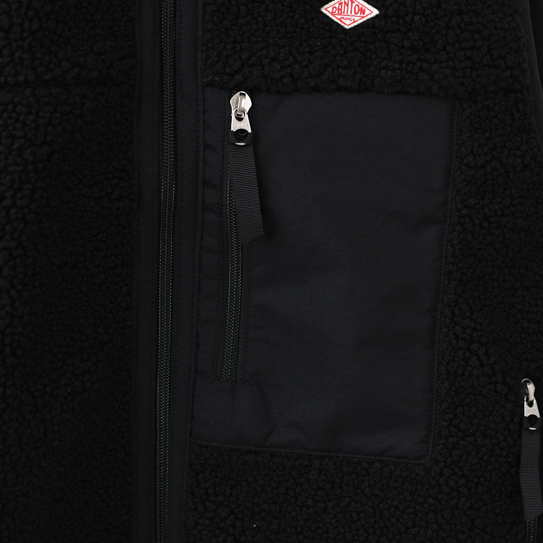 DANTON [ダントン] W Light Boa Stand Collar Vest [DT-A0805LBA] ライトボア スタンドカラーベスト・ボアベスト・ベスト・スタンドカラー・ライトボア・LADY'S [2026AW]