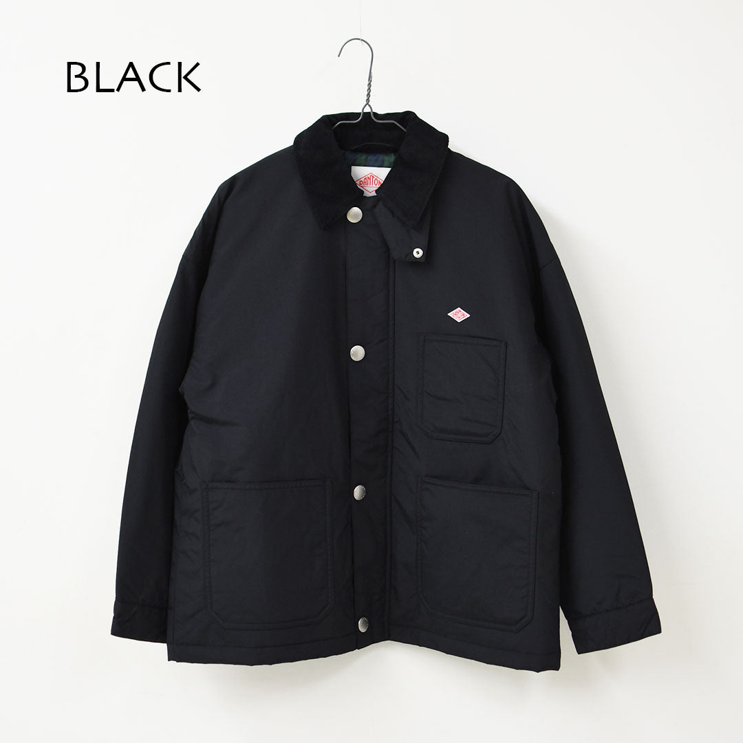 DANTON [ダントン] W Nylon Taffeta Work Jacket [DT-A0808STV] ナイロンタフタワークジャケット・ワークジャケット・コーデュロイ襟・ナイロンタフタ・おしゃれジャケット・LADY'S [2026AW]