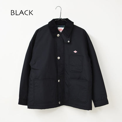 DANTON [ダントン] W Nylon Taffeta Work Jacket [DT-A0808STV] ナイロンタフタワークジャケット・ワークジャケット・コーデュロイ襟・ナイロンタフタ・おしゃれジャケット・LADY'S [2026AW]