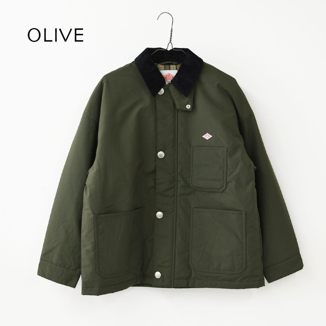 DANTON [ダントン] W Nylon Taffeta Work Jacket [DT-A0808STV] ナイロンタフタワークジャケット・ワークジャケット・コーデュロイ襟・ナイロンタフタ・おしゃれジャケット・LADY'S [2026AW]