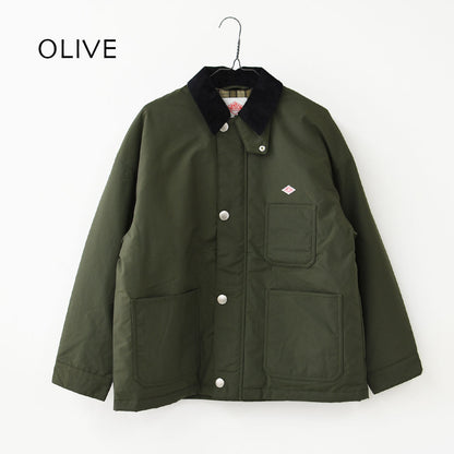 DANTON [ダントン] W Nylon Taffeta Work Jacket [DT-A0808STV] ナイロンタフタワークジャケット・ワークジャケット・コーデュロイ襟・ナイロンタフタ・おしゃれジャケット・LADY'S [2026AW]