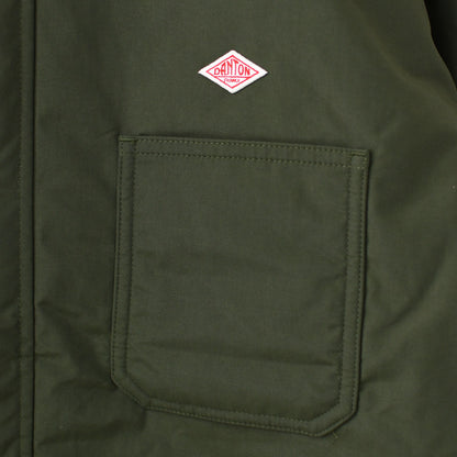 DANTON [ダントン] W Nylon Taffeta Work Jacket [DT-A0808STV] ナイロンタフタワークジャケット・ワークジャケット・コーデュロイ襟・ナイロンタフタ・おしゃれジャケット・LADY'S [2026AW]
