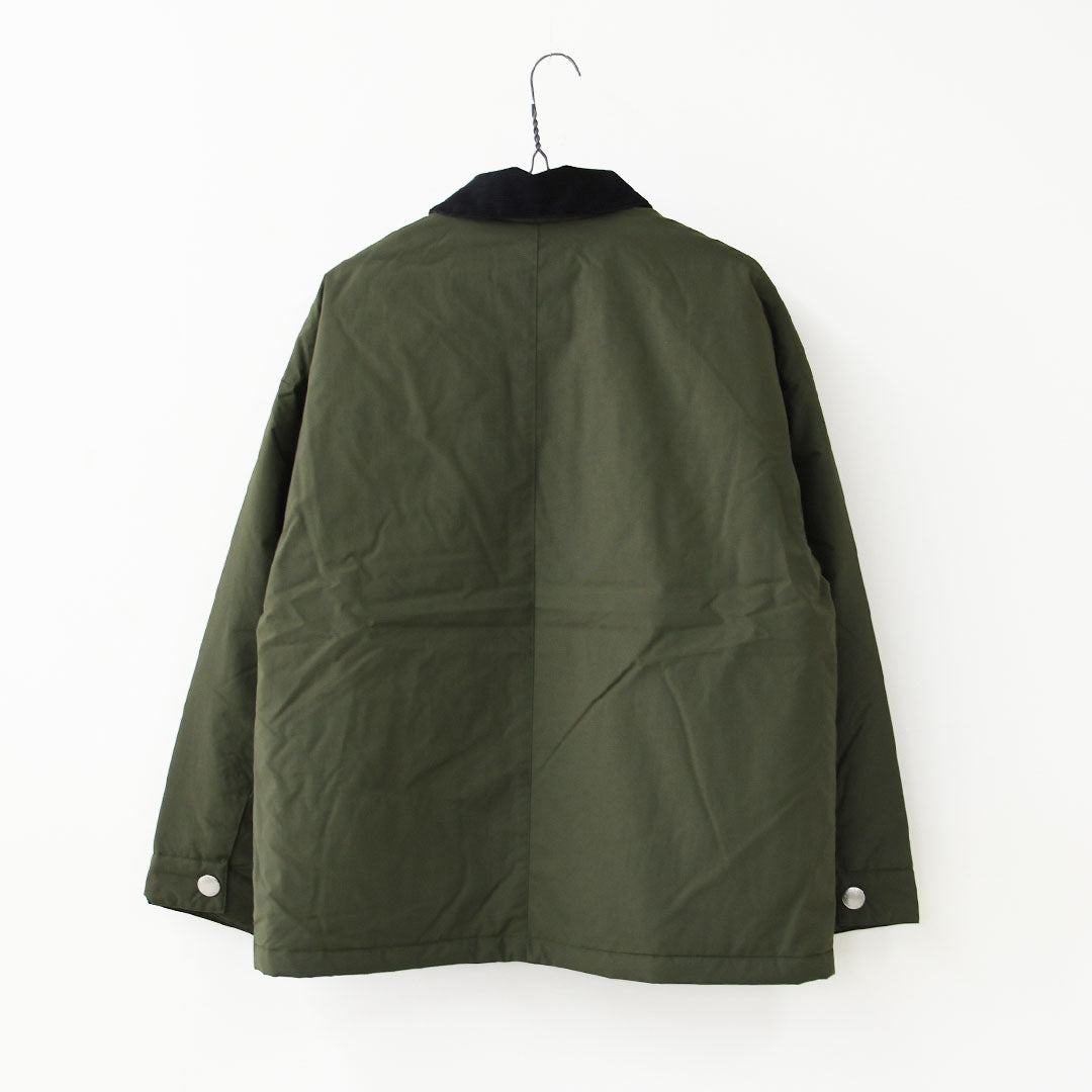 DANTON [ダントン] W Nylon Taffeta Work Jacket [DT-A0808STV] ナイロンタフタワークジャケット・ワークジャケット・コーデュロイ襟・ナイロンタフタ・おしゃれジャケット・LADY'S [2026AW]