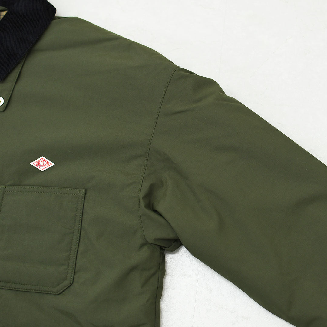 DANTON [ダントン] W Nylon Taffeta Work Jacket [DT-A0808STV] ナイロンタフタワークジャケット・ワークジャケット・コーデュロイ襟・ナイロンタフタ・おしゃれジャケット・LADY'S [2026AW]