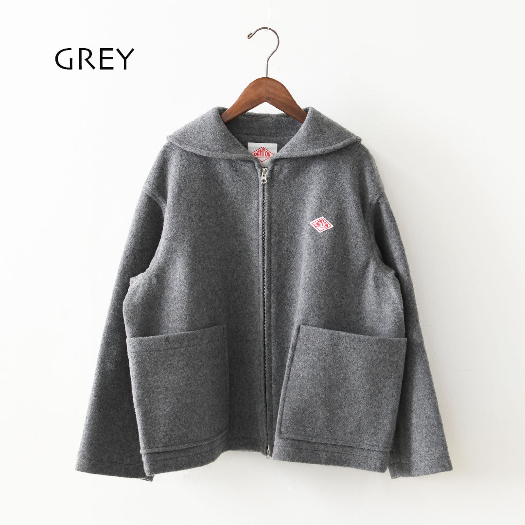 DANTON [ダントン] W Wool Melton Round Collar Jacket [DT-A0816BMR] ウールメルトンラウンドカラージャケット・ウールジャケット・メルトン素材・ボックスシルエット・ジャケット・アウター・LADY'S [2026AW]