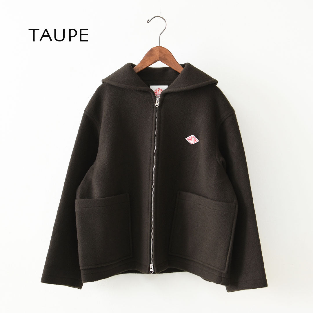 DANTON [ダントン] W Wool Melton Round Collar Jacket [DT-A0816BMR] ウールメルトンラウンドカラージャケット・ウールジャケット・メルトン素材・ボックスシルエット・ジャケット・アウター・LADY'S [2026AW]