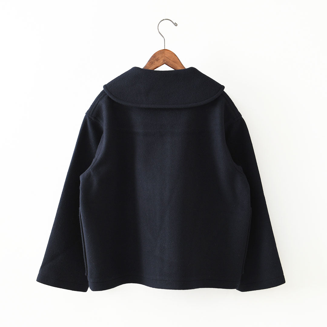 DANTON [ダントン] W Wool Melton Round Collar Jacket [DT-A0816BMR] ウールメルトンラウンドカラージャケット・ウールジャケット・メルトン素材・ボックスシルエット・ジャケット・アウター・LADY'S [2026AW]