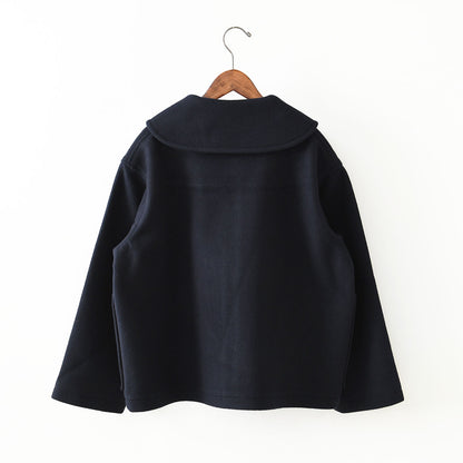 DANTON [ダントン] W Wool Melton Round Collar Jacket [DT-A0816BMR] ウールメルトンラウンドカラージャケット・ウールジャケット・メルトン素材・ボックスシルエット・ジャケット・アウター・LADY'S [2026AW]