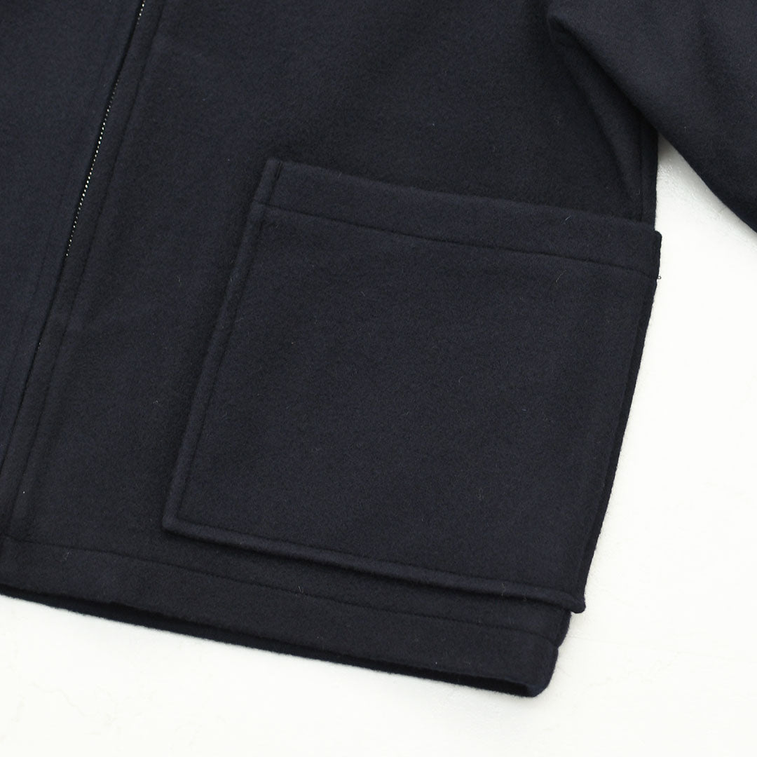 DANTON [ダントン] W Wool Melton Round Collar Jacket [DT-A0816BMR] ウールメルトンラウンドカラージャケット・ウールジャケット・メルトン素材・ボックスシルエット・ジャケット・アウター・LADY'S [2026AW]