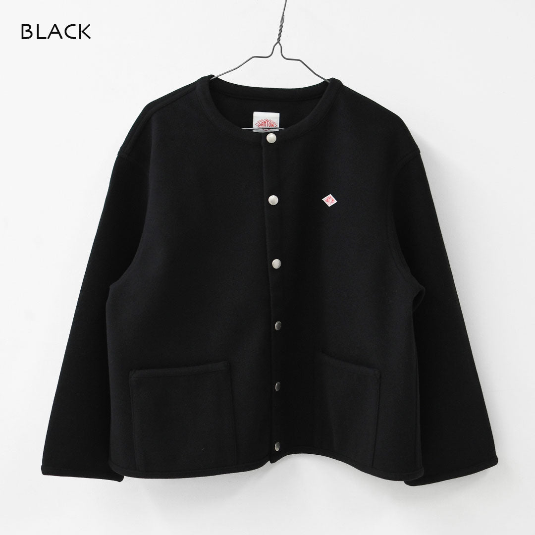 DANTON [ダントン] W Fleece Like Collarless Jacket [DT-A0820NDP] フリースライクカラーレスジャケット・フリースジャケット・カラーレスジャケット・軽量・ジャケット・アウター・LADY'S [2026AW]