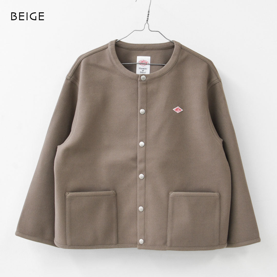 DANTON [ダントン] W Fleece Like Collarless Jacket [DT-A0820NDP] フリースライクカラーレスジャケット・フリースジャケット・カラーレスジャケット・軽量・ジャケット・アウター・LADY'S [2026AW]