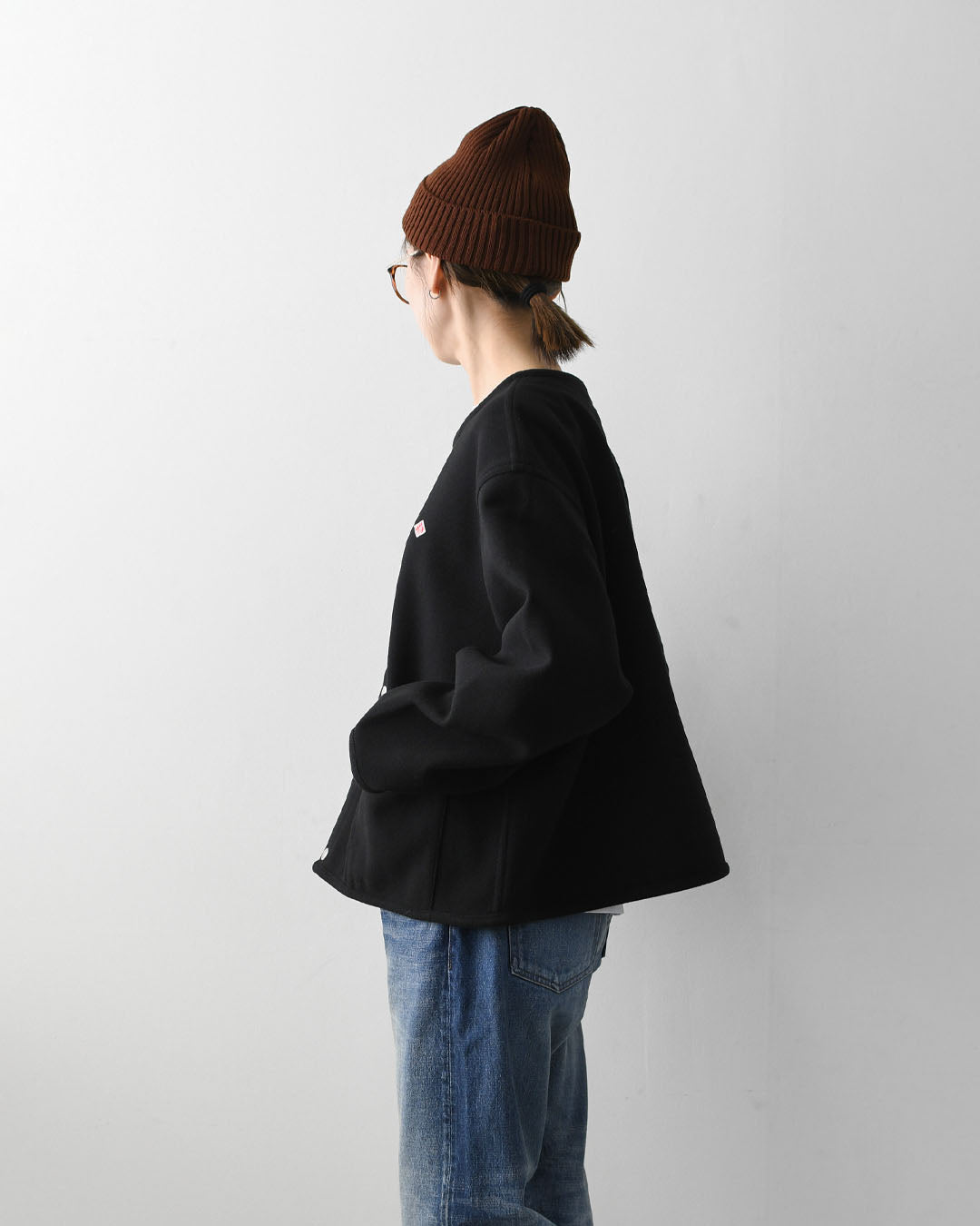 DANTON [ダントン] W Fleece Like Collarless Jacket [DT-A0820NDP] フリースライクカラーレスジャケット・フリースジャケット・カラーレスジャケット・軽量・ジャケット・アウター・LADY'S [2026AW]
