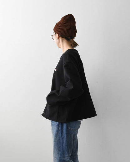 DANTON [ダントン] W Fleece Like Collarless Jacket [DT-A0820NDP] フリースライクカラーレスジャケット・フリースジャケット・カラーレスジャケット・軽量・ジャケット・アウター・LADY'S [2026AW]