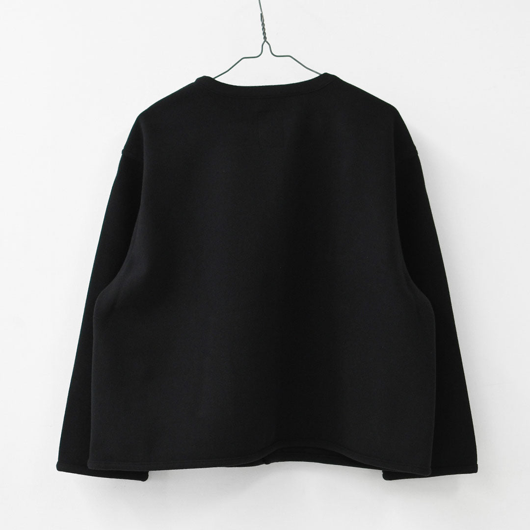 DANTON [ダントン] W Fleece Like Collarless Jacket [DT-A0820NDP] フリースライクカラーレスジャケット・フリースジャケット・カラーレスジャケット・軽量・ジャケット・アウター・LADY'S [2026AW]