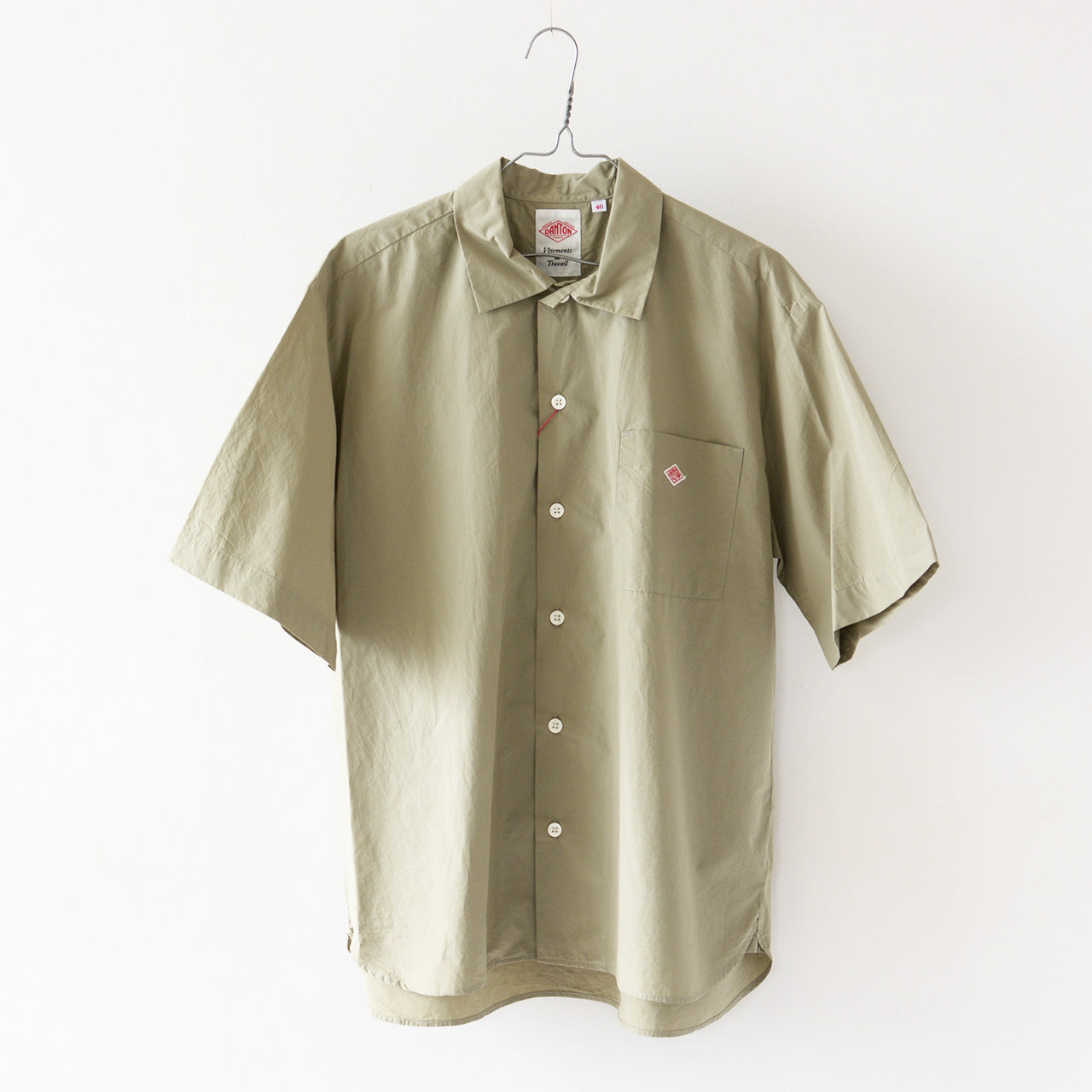 DANTON [ダントン] M's PLAIN WORK SHIRT S/S [DT-B0049CPL-T] プレーンワークシャツ [2024SS]