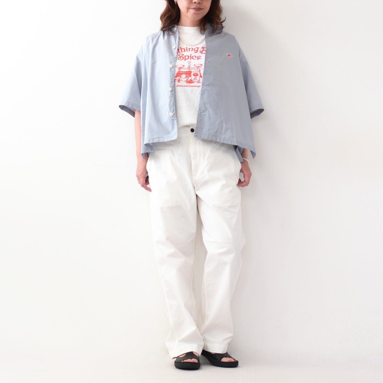 DANTON [ダントン] W HALF SLEEVE SHIRT [DT-B0223CPL]  ハーフスリーブシャツ [2024SS]