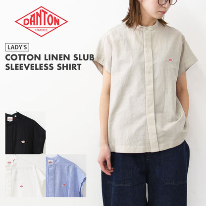 DANTON [ダントン] W COTTON LINEN SLUB SLEEVELESS SHIRT [DT-B0235VCL] コットンリネンスラブスリーブレスシャツ [2025SS]