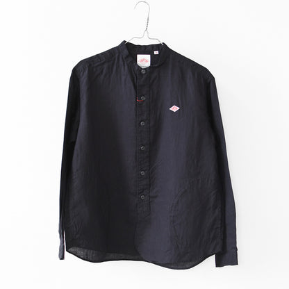 DANTON [ダントン] W RINEN BAND COLLAR SHIRT L/S  [DT-B0279FLI] リネンバンドカラーシャツ・長袖・ロングスリーブ・LADY'S [2026SS]