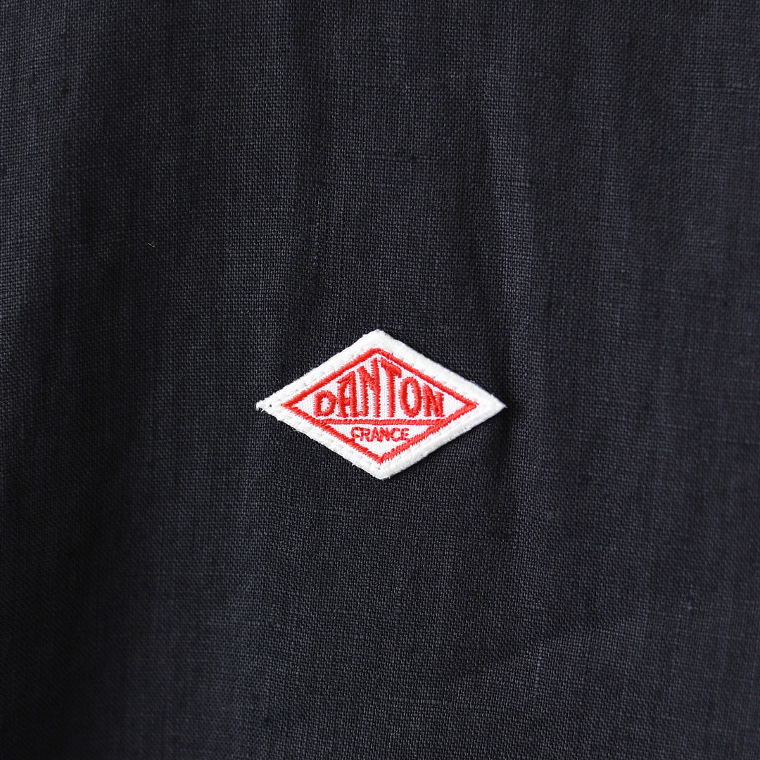 DANTON [ダントン] W RINEN BAND COLLAR SHIRT L/S  [DT-B0279FLI] リネンバンドカラーシャツ・長袖・ロングスリーブ・LADY'S [2026SS]