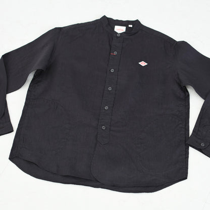 DANTON [ダントン] W RINEN BAND COLLAR SHIRT L/S  [DT-B0279FLI] リネンバンドカラーシャツ・長袖・ロングスリーブ・LADY'S [2026SS]