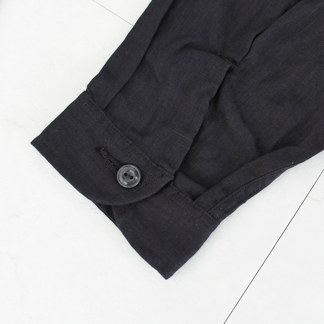 DANTON [ダントン] W RINEN BAND COLLAR SHIRT L/S  [DT-B0279FLI] リネンバンドカラーシャツ・長袖・ロングスリーブ・LADY'S [2026SS]