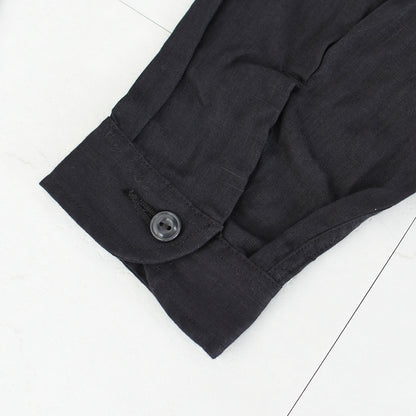 DANTON [ダントン] W RINEN BAND COLLAR SHIRT L/S  [DT-B0279FLI] リネンバンドカラーシャツ・長袖・ロングスリーブ・LADY'S [2026SS]