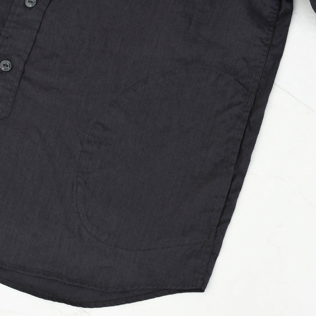 DANTON [ダントン] W RINEN BAND COLLAR SHIRT L/S  [DT-B0279FLI] リネンバンドカラーシャツ・長袖・ロングスリーブ・LADY'S [2026SS]