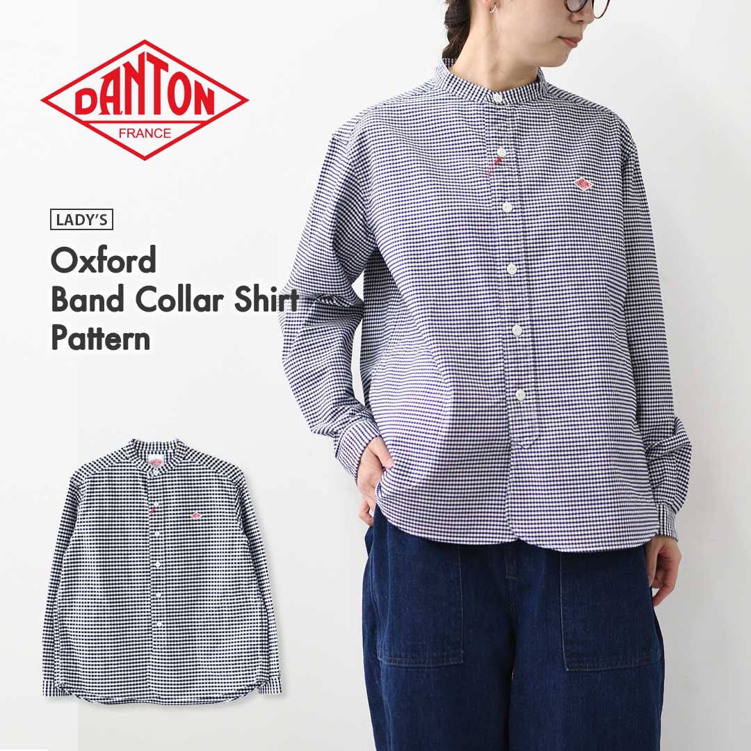 DANTON [ダントン] W L/S BAND COLLAR OXFORD SHIRTS  [DT-B0279OXP] 長袖バンドカラーオクスフォードシャツ [2026SS]