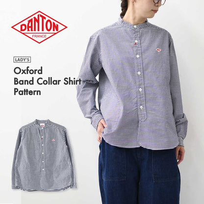 DANTON [ダントン] W L/S BAND COLLAR OXFORD SHIRTS  [DT-B0279OXP] 長袖バンドカラーオクスフォードシャツ [2026SS]