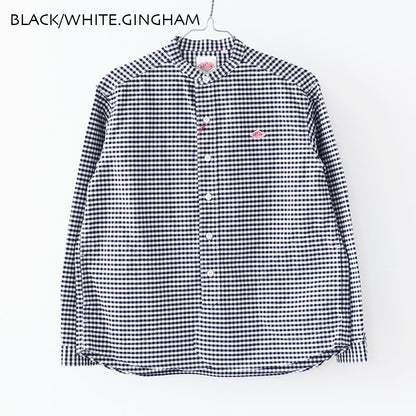 DANTON [ダントン] W L/S BAND COLLAR OXFORD SHIRTS  [DT-B0279OXP] 長袖バンドカラーオクスフォードシャツ [2026SS]