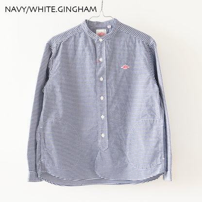 DANTON [ダントン] W L/S BAND COLLAR OXFORD SHIRTS  [DT-B0279OXP] 長袖バンドカラーオクスフォードシャツ [2026SS]