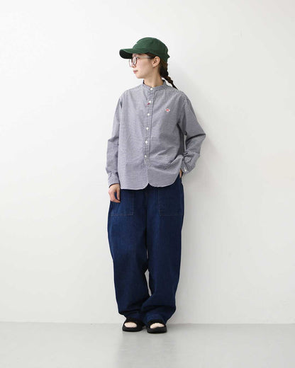 DANTON [ダントン] W L/S BAND COLLAR OXFORD SHIRTS  [DT-B0279OXP] 長袖バンドカラーオクスフォードシャツ [2026SS]