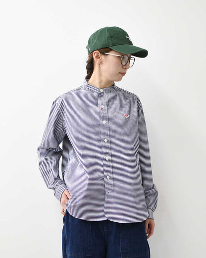 DANTON [ダントン] W L/S BAND COLLAR OXFORD SHIRTS  [DT-B0279OXP] 長袖バンドカラーオクスフォードシャツ [2026SS]