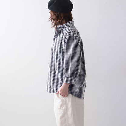 DANTON [ダントン] M OXFORD ROUND COLLAR PULLOVER SHIRT PATTERN [DT-B0282OXP] オクスフォードラウンドカラープルオーバーシャツ・MEN'S [2025SS]