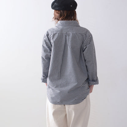 DANTON [ダントン] M OXFORD ROUND COLLAR PULLOVER SHIRT PATTERN [DT-B0282OXP] オクスフォードラウンドカラープルオーバーシャツ・MEN'S [2025SS]