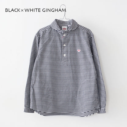 DANTON [ダントン] M OXFORD ROUND COLLAR PULLOVER SHIRT PATTERN [DT-B0282OXP] オクスフォードラウンドカラープルオーバーシャツ・MEN'S [2025SS]