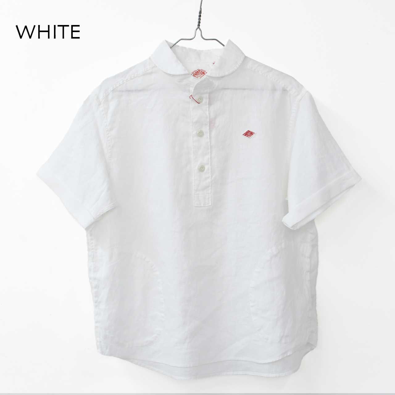 DANTON [ダントン] W LINEN CLOTH ROUND COLLAR P.O SHIRT S/S [DT-B0283FLI] リネンクロスラウンドカラープルオーバーシャツ ショートスリーブ [2026SS]