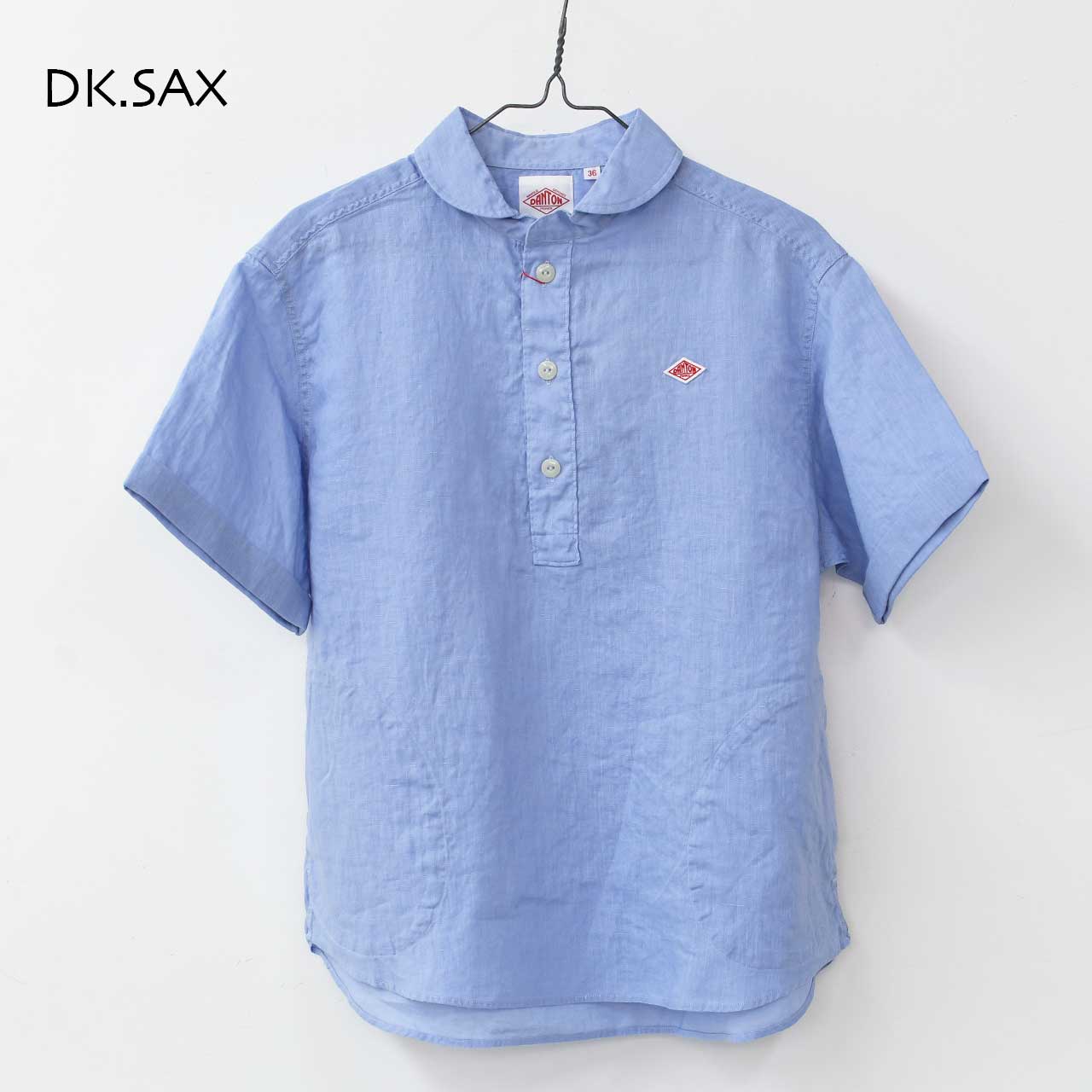 DANTON [ダントン] W LINEN CLOTH ROUND COLLAR P.O SHIRT S/S [DT-B0283FLI] リネンクロスラウンドカラープルオーバーシャツ ショートスリーブ [2026SS]