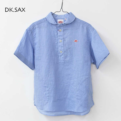 DANTON [ダントン] W LINEN CLOTH ROUND COLLAR P.O SHIRT S/S [DT-B0283FLI] リネンクロスラウンドカラープルオーバーシャツ ショートスリーブ [2026SS]