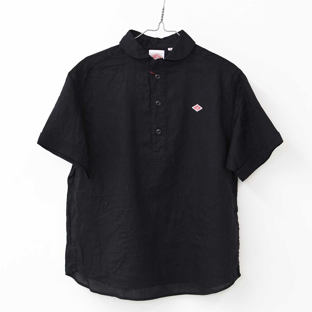 DANTON [ダントン] W LINEN CLOTH ROUND COLLAR P.O SHIRT S/S [DT-B0283FLI] リネンクロスラウンドカラープルオーバーシャツ ショートスリーブ [2026SS]