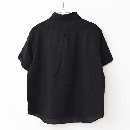 DANTON [ダントン] W LINEN CLOTH ROUND COLLAR P.O SHIRT S/S [DT-B0283FLI] リネンクロスラウンドカラープルオーバーシャツ ショートスリーブ [2026SS]