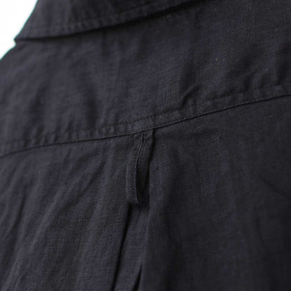 DANTON [ダントン] W LINEN CLOTH ROUND COLLAR P.O SHIRT S/S [DT-B0283FLI] リネンクロスラウンドカラープルオーバーシャツ ショートスリーブ [2026SS]