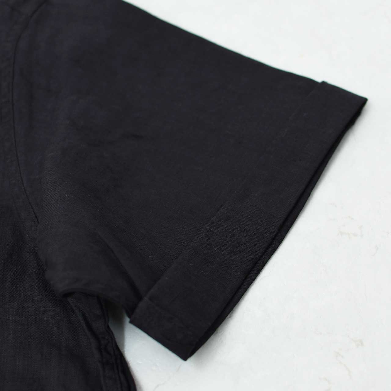 DANTON [ダントン] W LINEN CLOTH ROUND COLLAR P.O SHIRT S/S [DT-B0283FLI] リネンクロスラウンドカラープルオーバーシャツ ショートスリーブ [2026SS]