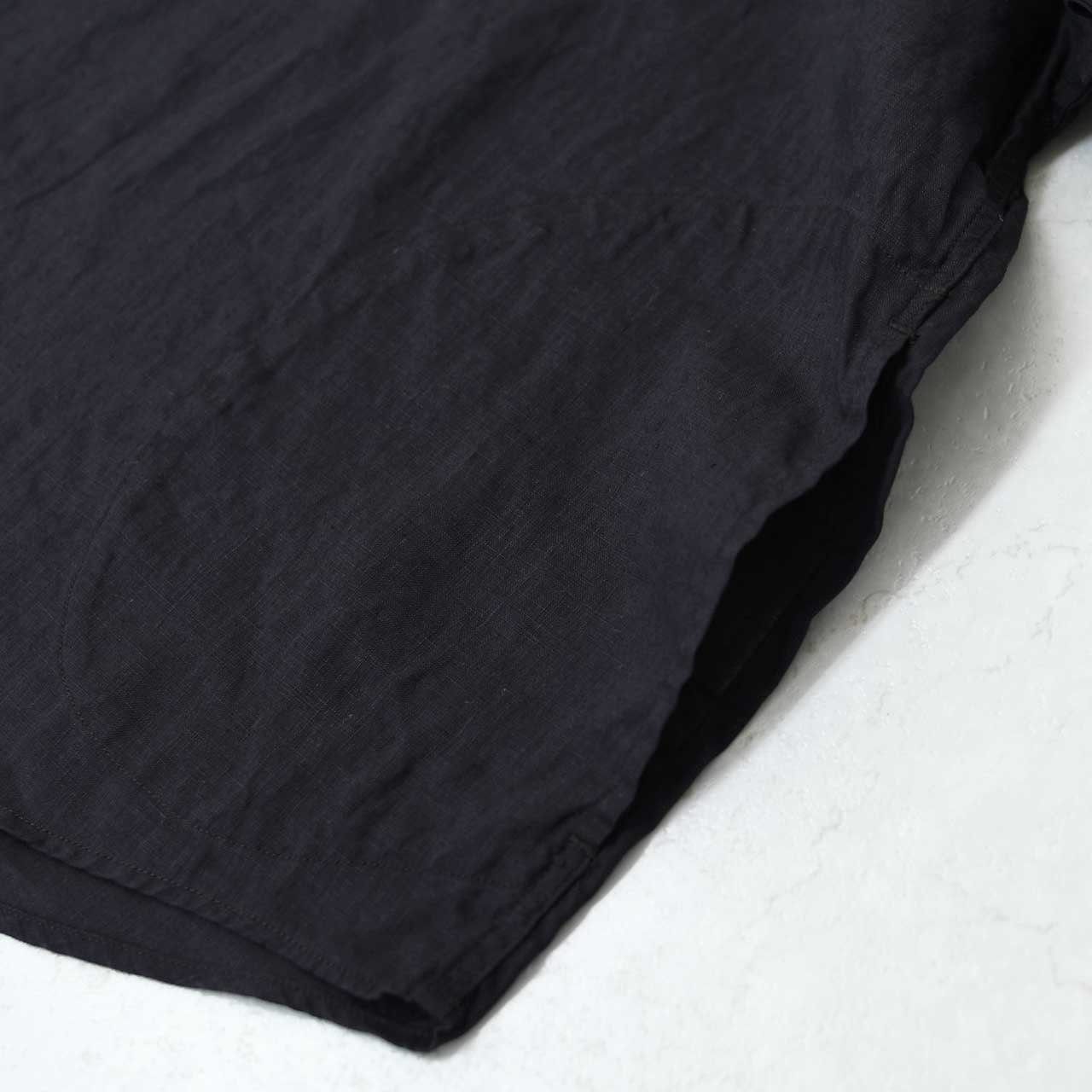 DANTON [ダントン] W LINEN CLOTH ROUND COLLAR P.O SHIRT S/S [DT-B0283FLI] リネンクロスラウンドカラープルオーバーシャツ ショートスリーブ [2026SS]