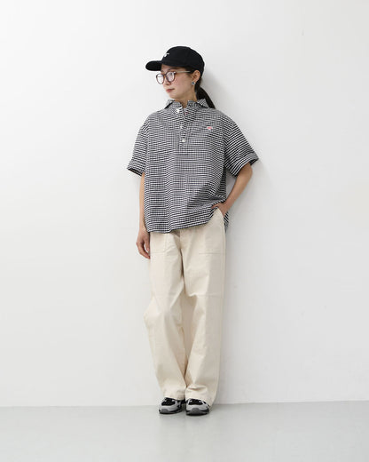 DANTON [ダントン] W OXFORD ROUND COLLAR SHORT SLEEVE PULLOVER SHIRT [DT-B0283OXP] オクスフォードラウンドカラーショートスリーブプルオーバーシャツ [2026SS]